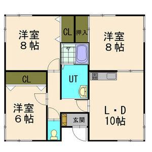 三上ハイツ1号(3LDK/1階)の間取り写真