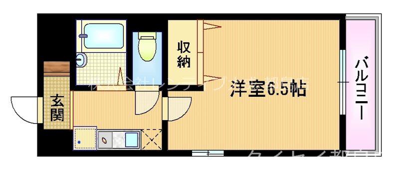 プチハイランド(1K/4階)の間取り写真