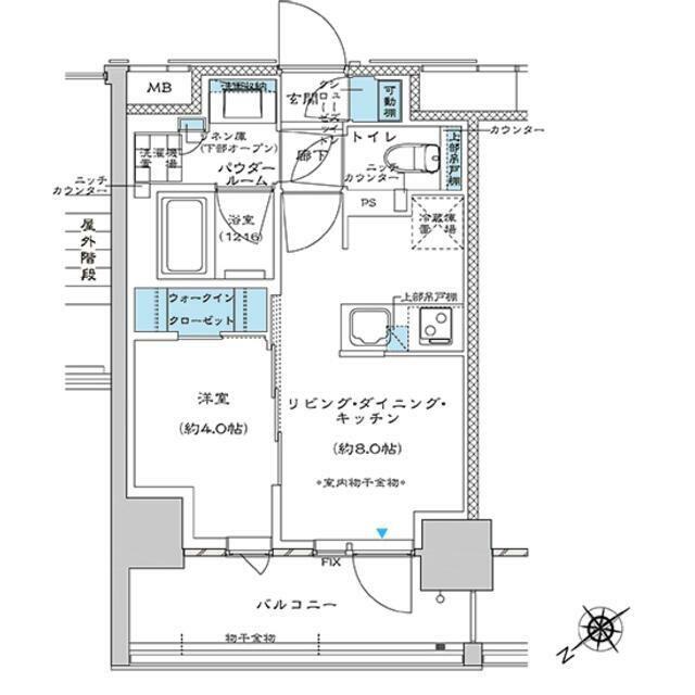 プレミスト板橋(1LDK/14階)の間取り写真