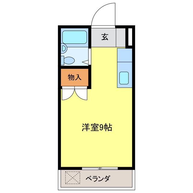 メゾン安田(ワンルーム/2階)の間取り写真
