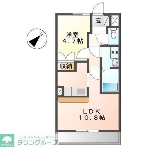 THE・SHINE(1LDK/1階)の間取り写真