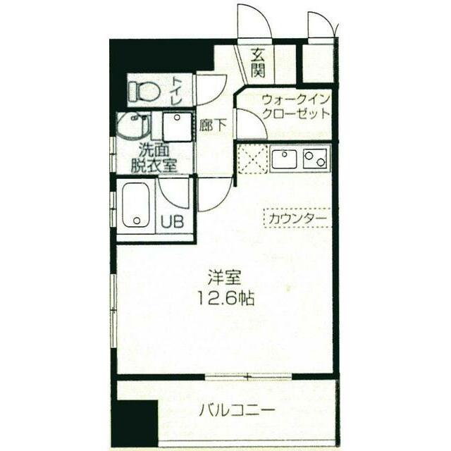 オパールマンション(ワンルーム/6階)の間取り写真