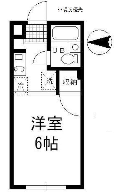 リジエールII(ワンルーム/1階)の間取り写真