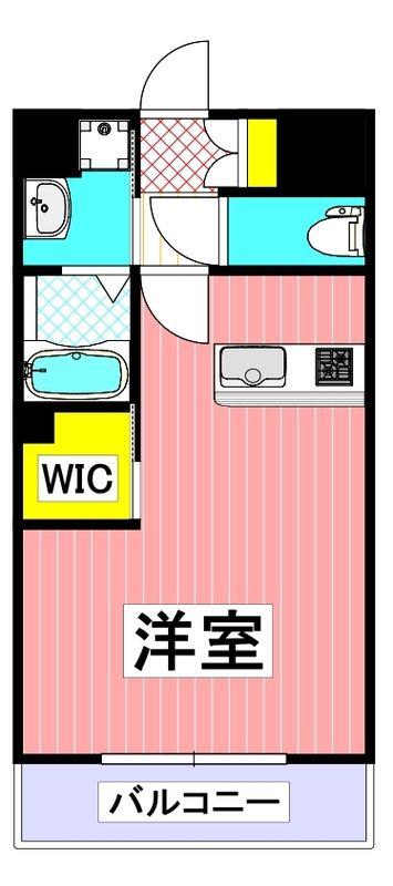 ラーナ新水前寺(ワンルーム/8階)の間取り写真