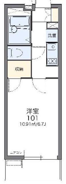 レオパレスBELL(1K/1階)の間取り写真