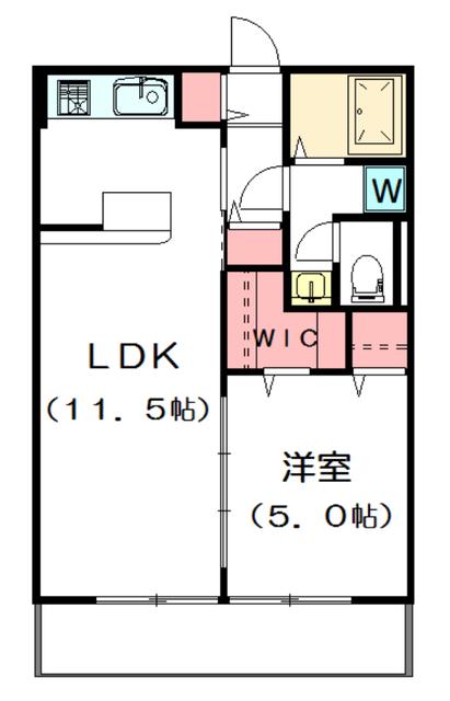 シティハイム さくら弐番館(1LDK/1階)の間取り写真