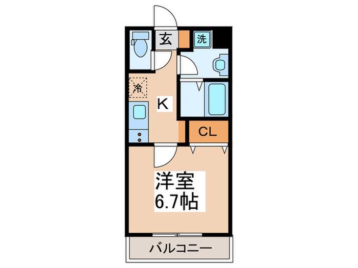 LOC´S SAGINUMA(1K/2階)の間取り写真