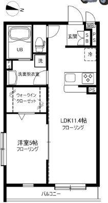 ARK-TERRACE(1LDK/2階)の間取り写真