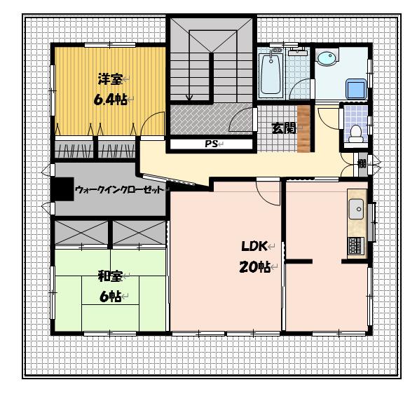 百武ビル(2SLDK/5階)の間取り写真