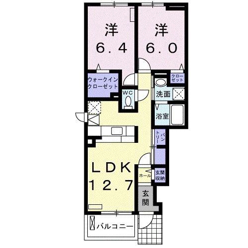 サウスメゾン ゆい(2LDK/1階)の間取り写真