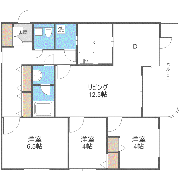 NOAII(3LDK/3階)の間取り写真