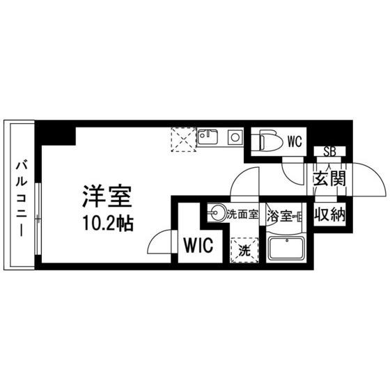 ステラハウス勾当台公園(ワンルーム/3階)の間取り写真