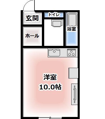 メゾンドララ(ワンルーム/1階)の間取り写真