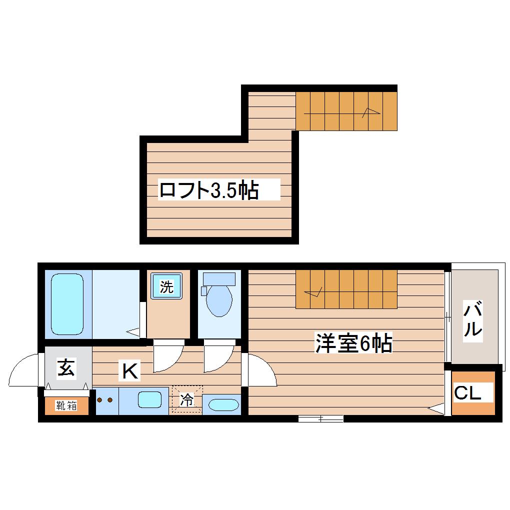 FRIEDEN (1K/1階)の間取り写真