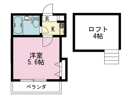 ミユハウス(1K/1階)の間取り写真