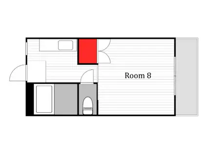コープエスポワールII棟(1K/5階)の間取り写真