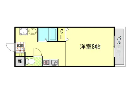 GRAND大垣内(1K/4階)の間取り写真