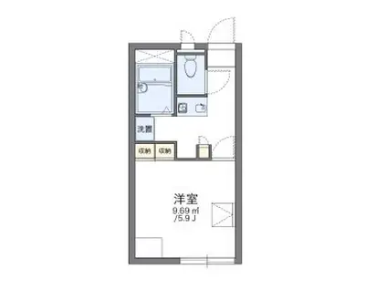 レオパレスノウムレジデンス(1K/1階)の間取り写真