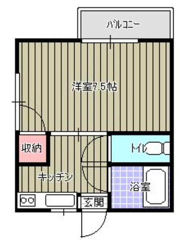 センチュリー山川(1K/2階)の間取り写真