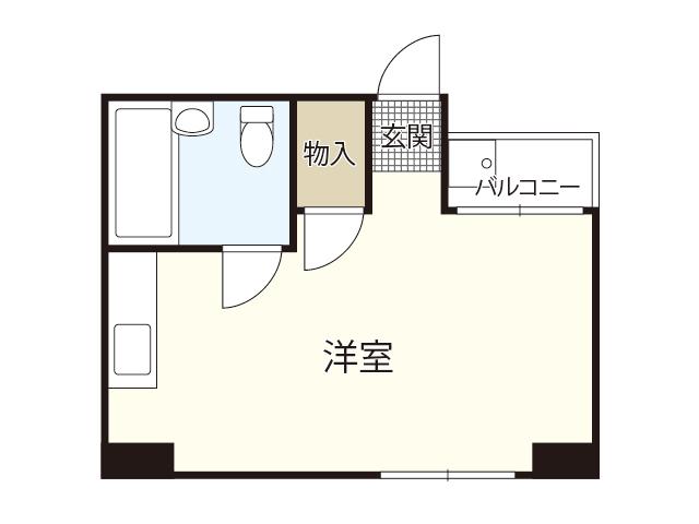 DICE BLDG.本町(ワンルーム/2階)の間取り写真