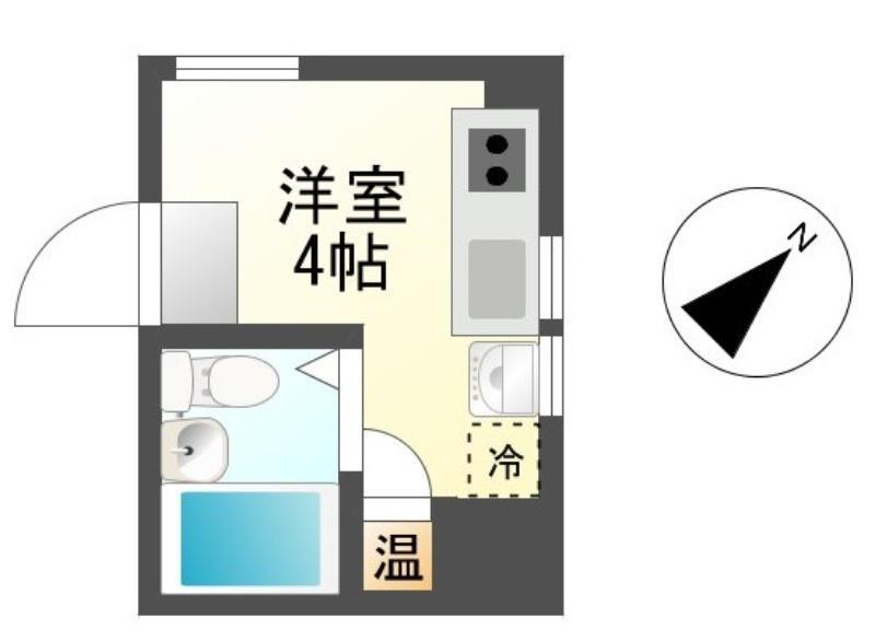プチリヴェール昭和町(ワンルーム/3階)の間取り写真