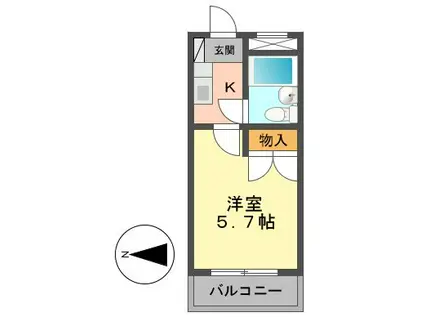 レパードマンション(1K/2階)の間取り写真