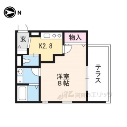 メゾン妙法院(1K/1階)の間取り写真