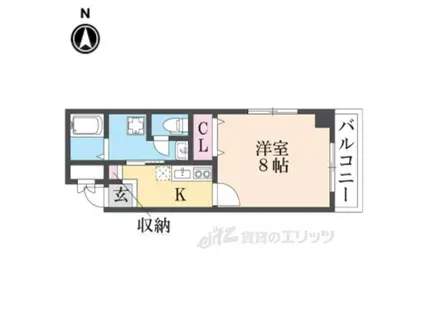 ROCK(1K/7階)の間取り写真