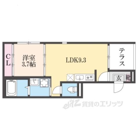 SMART TREE 伏見(1LDK/1階)の間取り写真