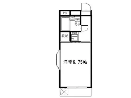 中丸ビル第2(1K/2階)の間取り写真