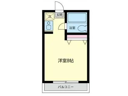 ロイヤルハイム(ワンルーム/2階)の間取り写真