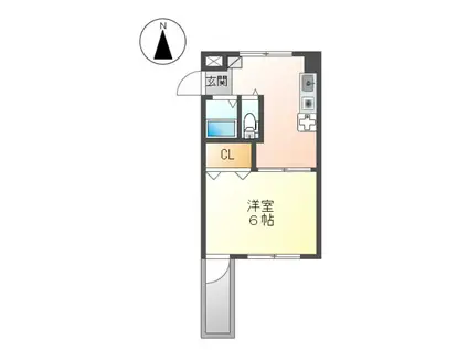 田中ビル(1K/3階)の間取り写真