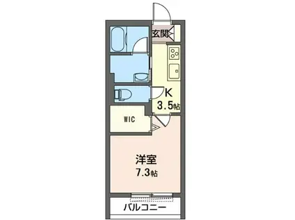 レジデンス大和(1K/2階)の間取り写真