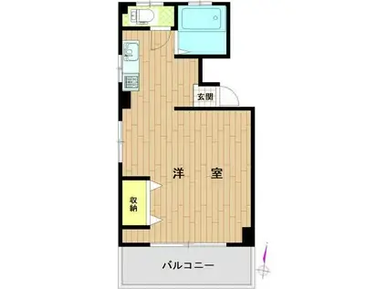 シャレー南台(ワンルーム/2階)の間取り写真