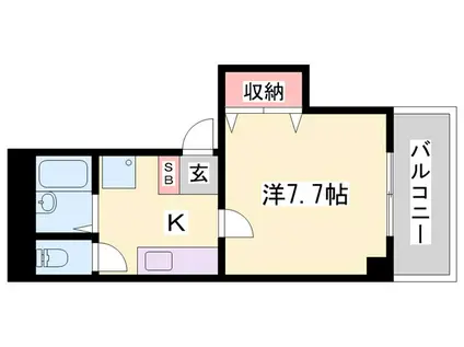 クレアトゥールOTUKA(1K/1階)の間取り写真