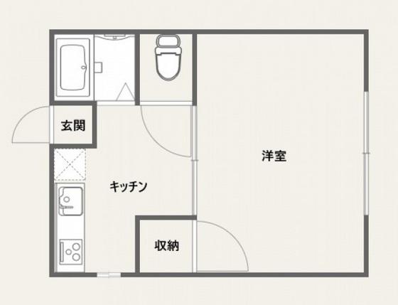 グランメゾン京山(1K/2階)の間取り写真
