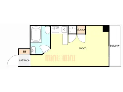 ラ・パルフェ・ド・パラツィーナ(ワンルーム/2階)の間取り写真