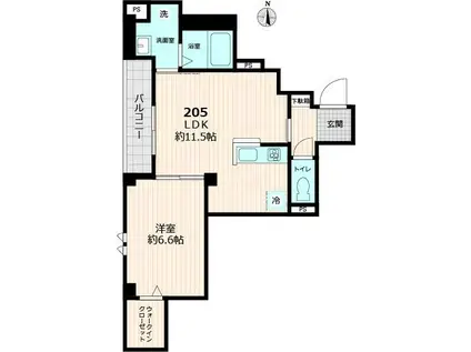 グレース(1LDK/2階)の間取り写真