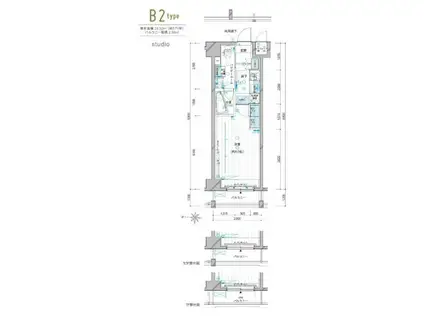 メインステージ錦糸町VIエグザ(1K/3階)の間取り写真