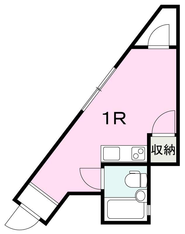 ユニバ扇町(ワンルーム/2階)の間取り写真