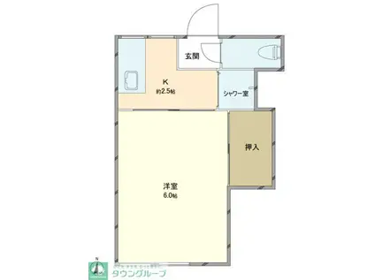 西武新宿線 野方駅 徒歩14分 2階建 築46年(1K/2階)の間取り写真