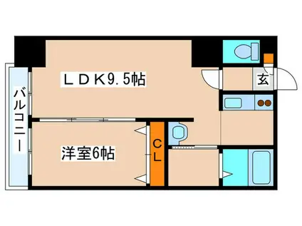 パークヒルズOM中央12(1LDK/5階)の間取り写真