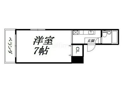 プチサンライズ(1K/3階)の間取り写真