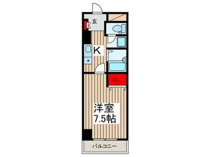 SK.CHARME(1K/6階)の間取り写真