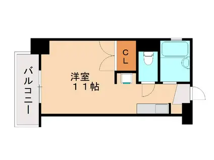 ダイナコート小倉下到津(ワンルーム/2階)の間取り写真