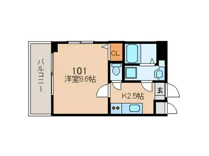 ドルチェヴィヴレ(1K/1階)の間取り写真