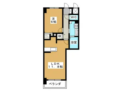 VILLA D`EST OHTEA(1LDK/4階)の間取り写真