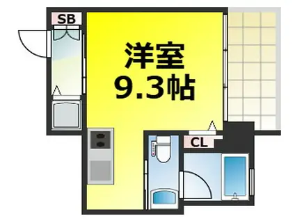 アークリヴェール(1K/4階)の間取り写真