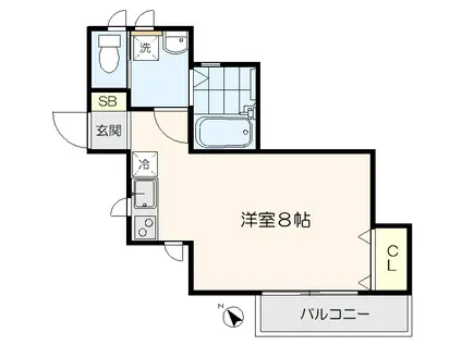 プランドール豊玉(ワンルーム/2階)の間取り写真