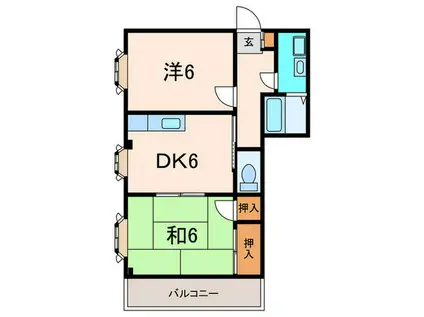 メゾン高橋(2DK/3階)の間取り写真